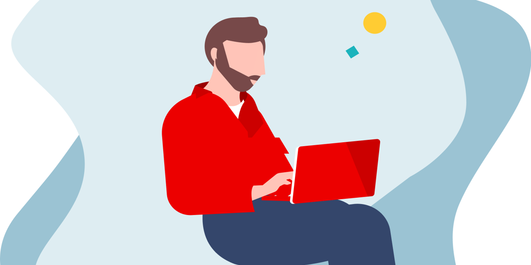 Man Looking At Laptop